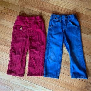 Vintage Boys Jeans and Corduroy set size 4T